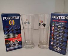 Rare 30cl Unused Fosters 1999 Grand Prix Glasses