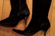 Black suede boots .Very nice suede