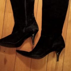 Black suede boots .Very nice suede