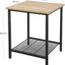 End Table, Side Table and Nightstand, Industrial Style, Heavy-Duty Steel Frame, Living Room Bedroom, Simple Assembly, Honey Brown and Black (FREE POSTAGE) Image 2