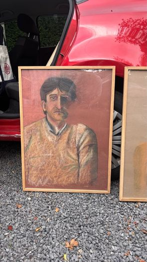 Vintage Portrait of a Man and Woman | Original Sketched Artwork | Buenos Aires