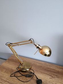Brass yellow desk lamp