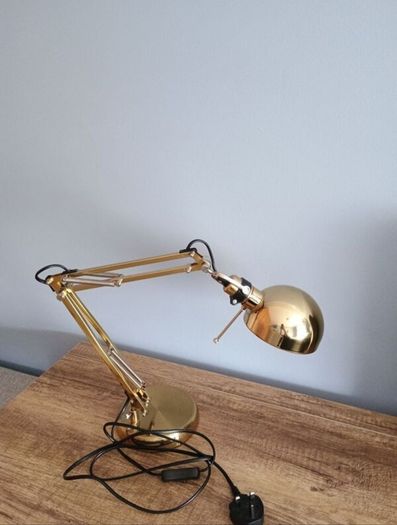 Brass yellow desk lamp