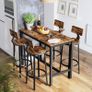 _Set of 2 bar stools, kitchen chairs with sturdy metal frame Image 5