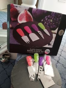Taylor's Eye Witness Slate Cheese Board and Knife Set