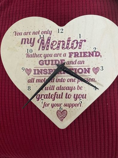 Heart Shaped 'Mentor' clock