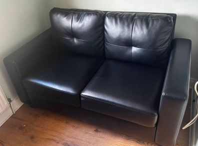 2 seater leather couch
