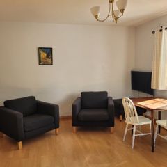 Chairs- Ikea Karlstad Armchair and Footstool