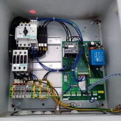 metal fuse box with equipment