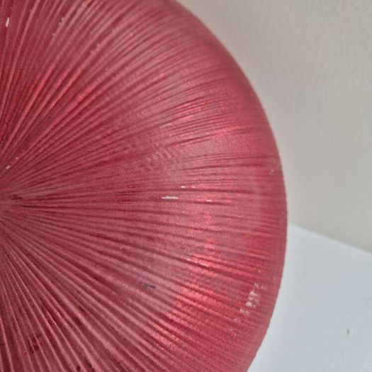 Meadows & Byrne metallic red textured glass decorative charger plate