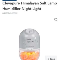 Clevamama Clevapure Air Humidifier and salt lamp