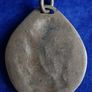 Antique Large 2" Catholic St. Brigitte Religious Pendant Image 6