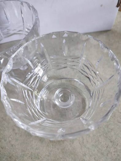 Set of 3 Vintage Cavan Crystal Cut Sundae Bowls
