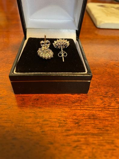 Stunning pair of White Opal Stud Earrings