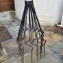 Cast Iron Open Fire Black Back Panel and White Surround Mantle Place Image 7