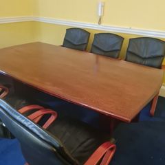 executive board room table with