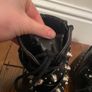 Black studded faux leather boots with buckle size 39 (uk 6) Image 3