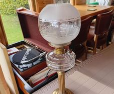 antique oil lamp