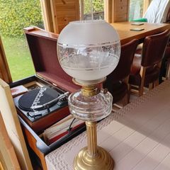 antique oil lamp