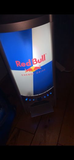 Red bull can dispenser