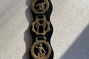 Vintage Collectable Horse Brass leather strap