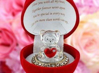 Red Rose Teddy Bear Gift GF BF Girlfriend Boyfriend Husband Wife Anniversary Birthday Xmas Christmas valentine's day Present (FREE POSTAGE)