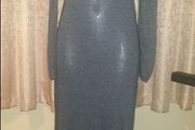 Miss Selfridge stunning dark grey maxi long sleeves dress with lace size UK10 EUR38 Perfect condition Postage included