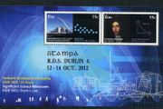 2012 Ireland Stampa Members Souvenir Science Milestones Commemorative Stamps Miniature Sheet Overprinted for Stampa Mint Never Hinged (MNH)