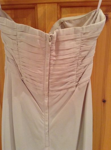 H&M light pink, strapless ruffle front dress