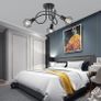 3 Way Ceiling Light Fixture Rotatable Retro Spotlight Fitting E14 Base Angle Adjustable with Black Metal Cage Flush Mount for Bedroom Living Room Hallway (FREE POSTAGE) Image 7