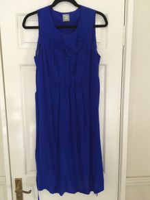 Maternity Topshop 100% Silk  Blue Dress