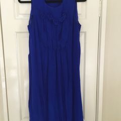 Maternity Topshop 100% Silk  Blue Dress