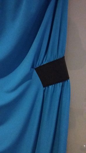 Worn Once, One Shouldered Teal Oasis Dress