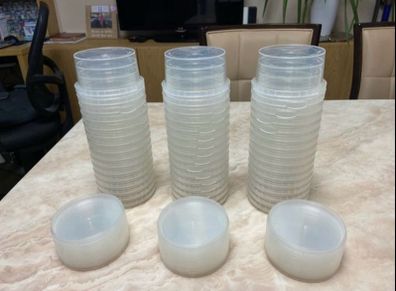 240ml Clear Plastic Ring Lock Container & Lid