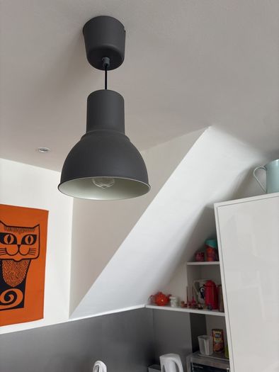 IKEA grey metal light fitting
