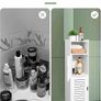 Waterproof Bathroom Cabinets,Bathroom Storage Units with Open Storage Shelf,Free-standing Floor Cabinets,Corner Organizer Cupboard for Bedroom Kitchen Hallway,White. Image 5
