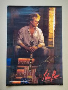 Eighties music star JOHN PARR signed poster