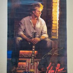 Eighties music star JOHN PARR signed poster