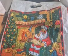 Vintage Plastic bag Christmas theme