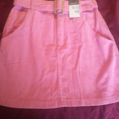 bnwt pink corduroy skirt 12-13