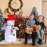 4FT Christmas Decorations Inflatable Snowman, Outdoor Xmas Decorations Built-in Bright LED Light Blow Up Yard Inflatable Christmas Decorations for Indoor Garden Image 4