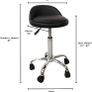 Black Adjustable Swivel Rolling Cushion Tattoo Massage Hydraulic Salon Stool with Back,5 Wheels (FREE SHIPPING) Image 4
