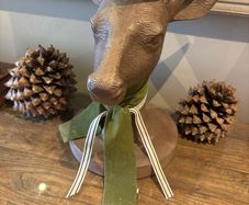 Huge stag solid with glass top for decor or candle