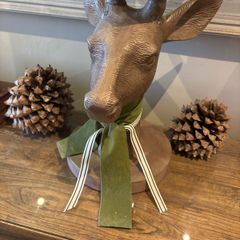 Huge stag solid with glass top for decor or candle