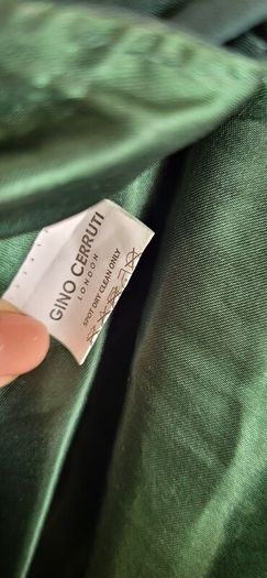 GINO CERRUTI Puro Strapless Dress with pockets in Hunter Green Sz S (Fit 8-10UK)  - Rrp 420 (New)