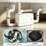 Utility Sink Pump 800W 12000L/h Flow 32.8 ft/10 m Head Macerator Pump, Waste Water Disposal Macerating Machine with 3 Inlets, for Basement, Kitchen, Sink, Shower, Bathtub, Laundry Gray Water Image 5