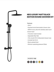 Black Shower Set
