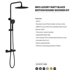 Black Shower Set