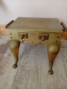 antique brass footman