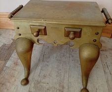 antique brass footman